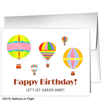 Balloons In Flight, Greeting Card (8657B)