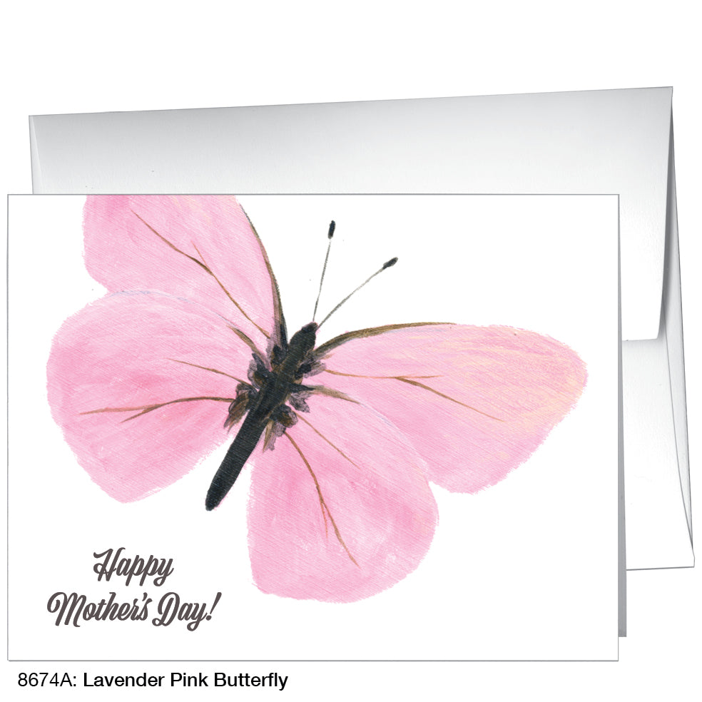 Lavender Pink Butterfly, Greeting Card (8674A)