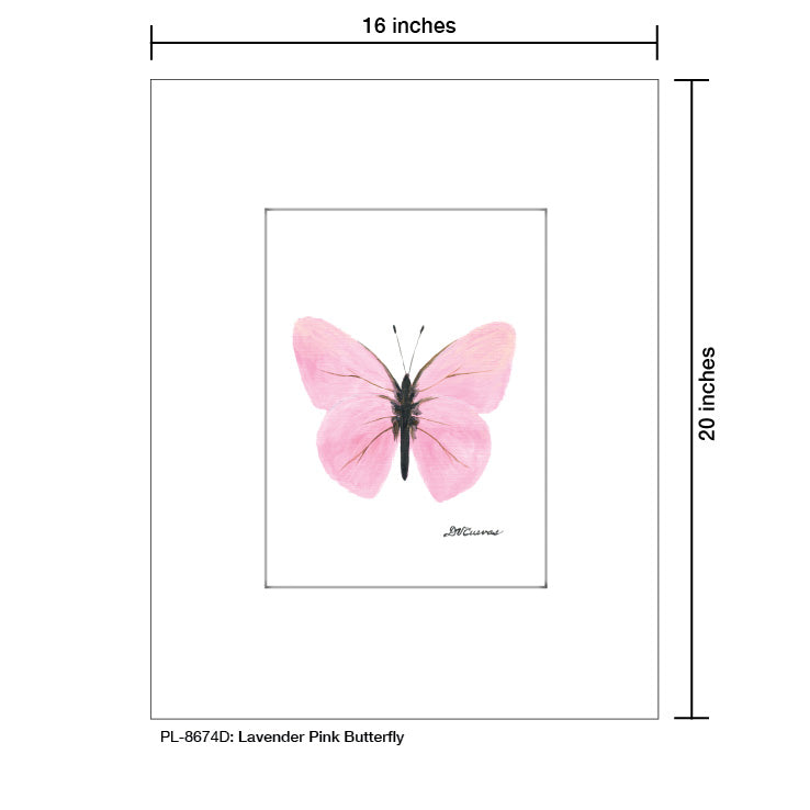 Lavender Pink Butterfly, Print (#8674D)