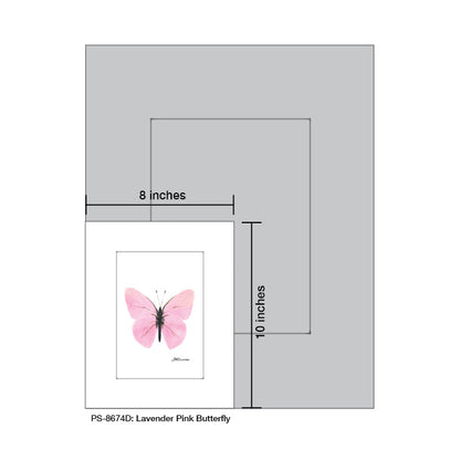 Lavender Pink Butterfly, Print (#8674D)