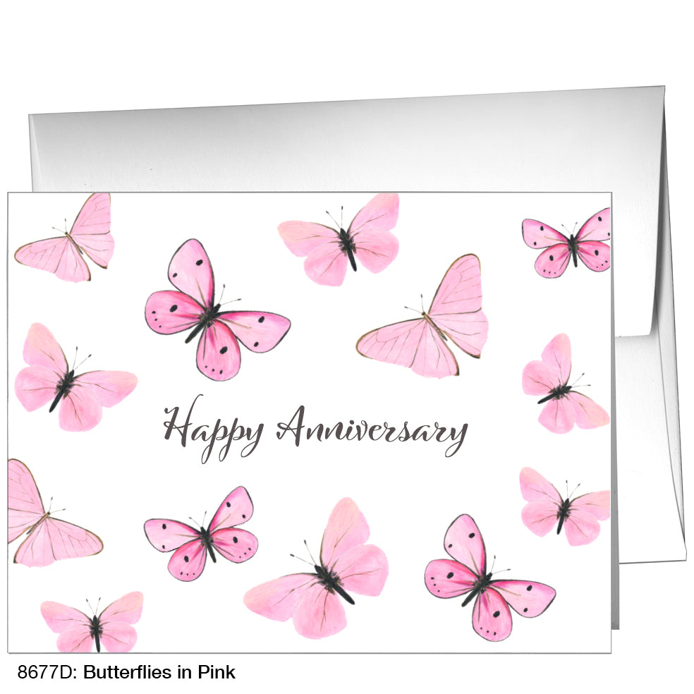 Butterflies in Pink, Greeting Card (8677D)