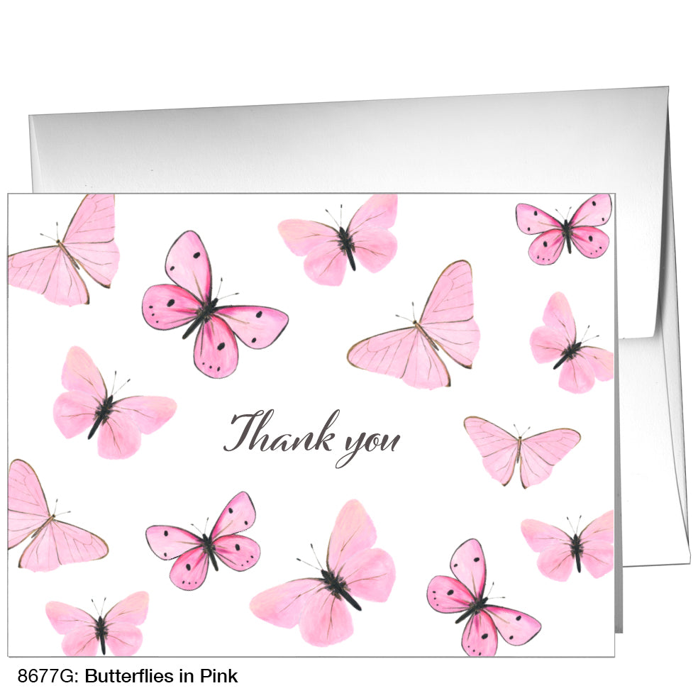 Butterflies in Pink, Greeting Card (8677G)