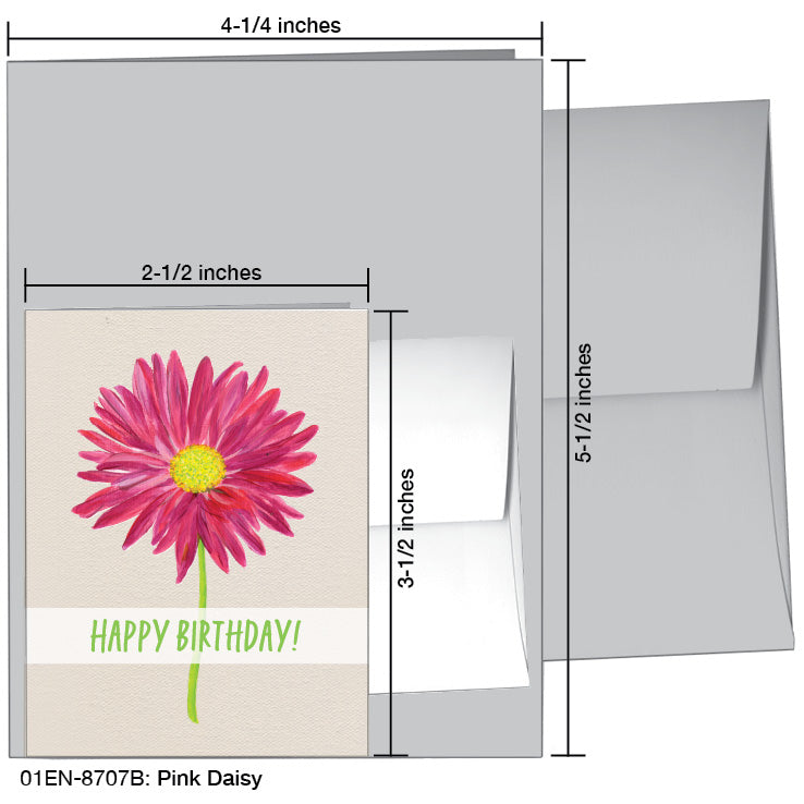 Pink Daisy, Greeting Card (8707B)