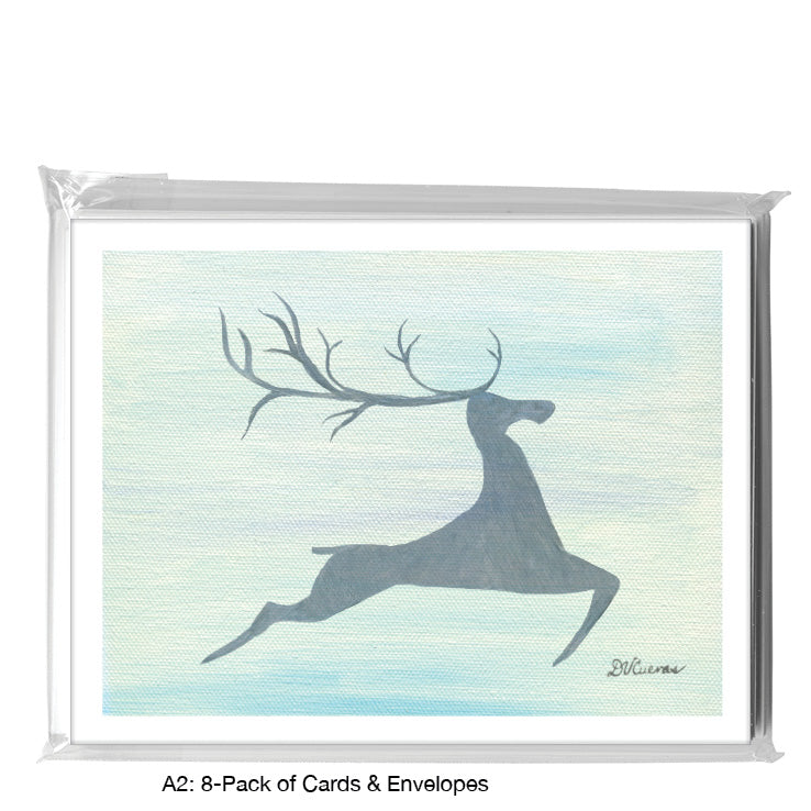 Mighty Reindeer, Greeting Card (8724A)