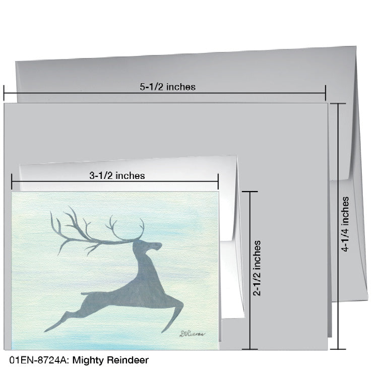 Mighty Reindeer, Greeting Card (8724A)