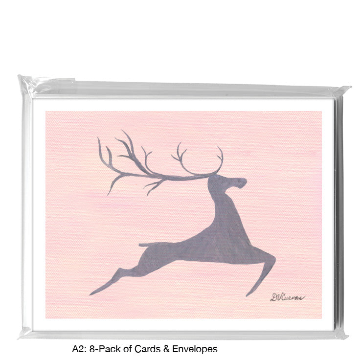 Mighty Reindeer, Greeting Card (8724D)