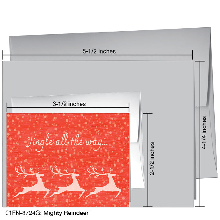 Mighty Reindeer, Greeting Card (8724G)