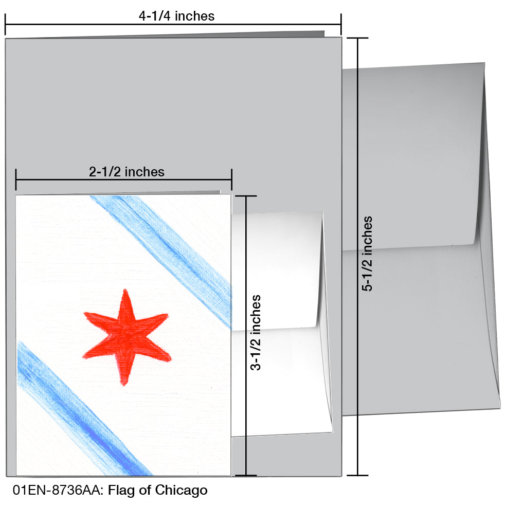 Flag of Chicago, Greeting Card (8736AA)