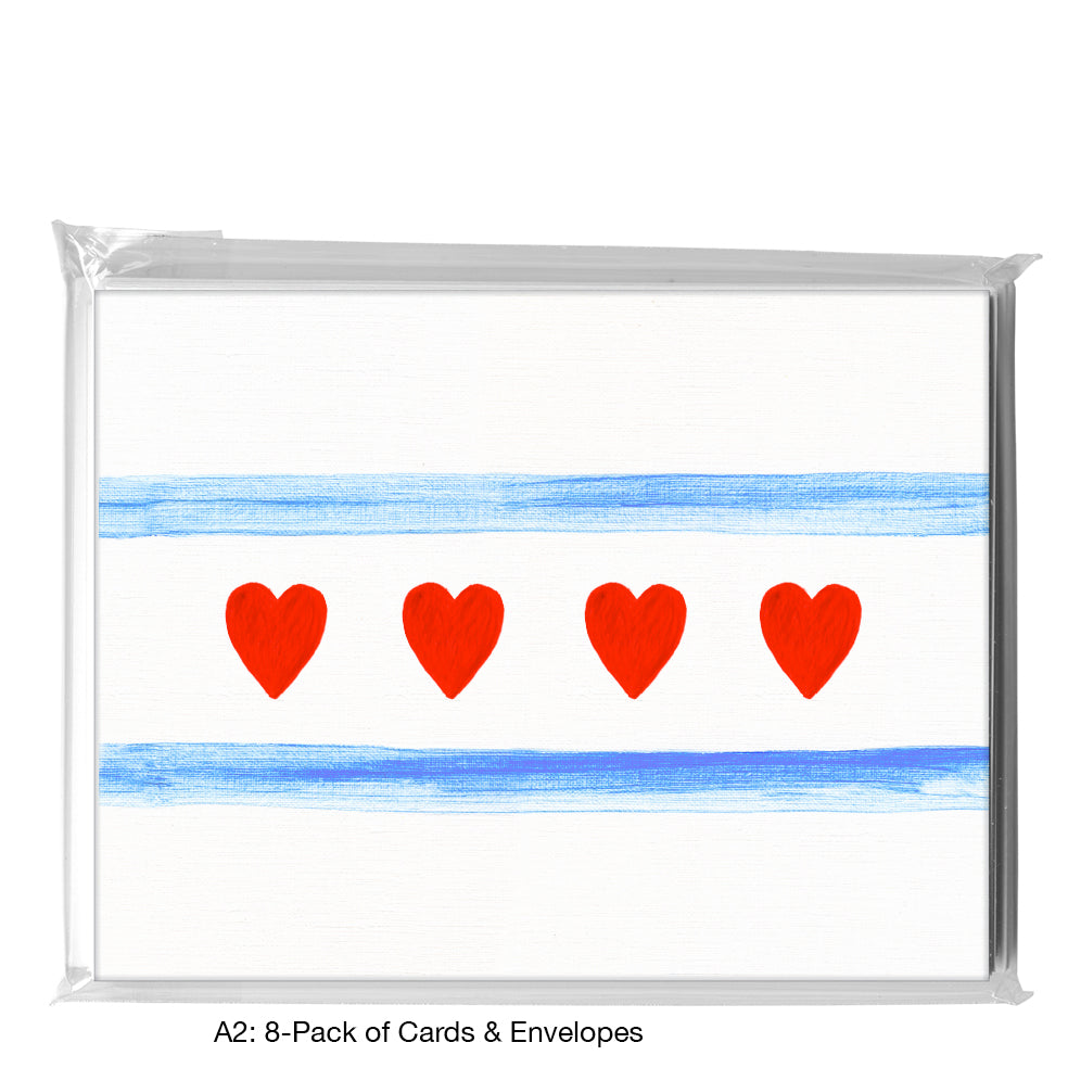 Flag of Chicago, Greeting Card (8736C)