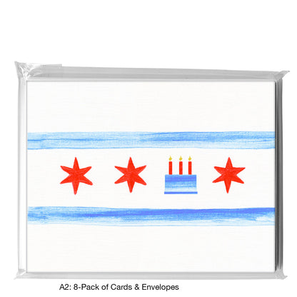 Flag of Chicago, Greeting Card (8736D)