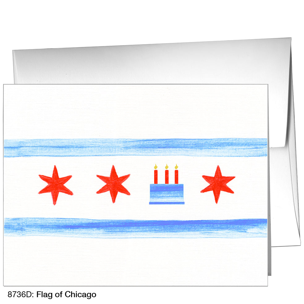 Flag of Chicago, Greeting Card (8736D)