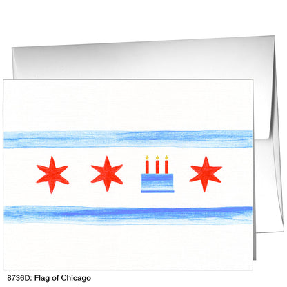 Flag of Chicago, Greeting Card (8736D)