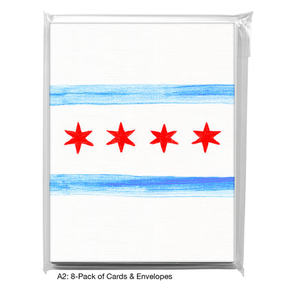 Flag of Chicago, Greeting Card (8736E)