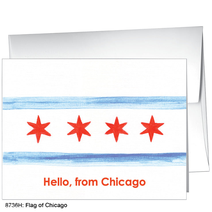 Flag of Chicago, Greeting Card (8736H)