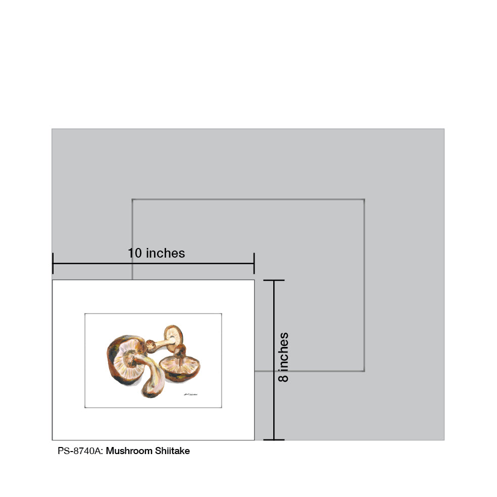 Mushrooms Shiitake , Print (#8740A)
