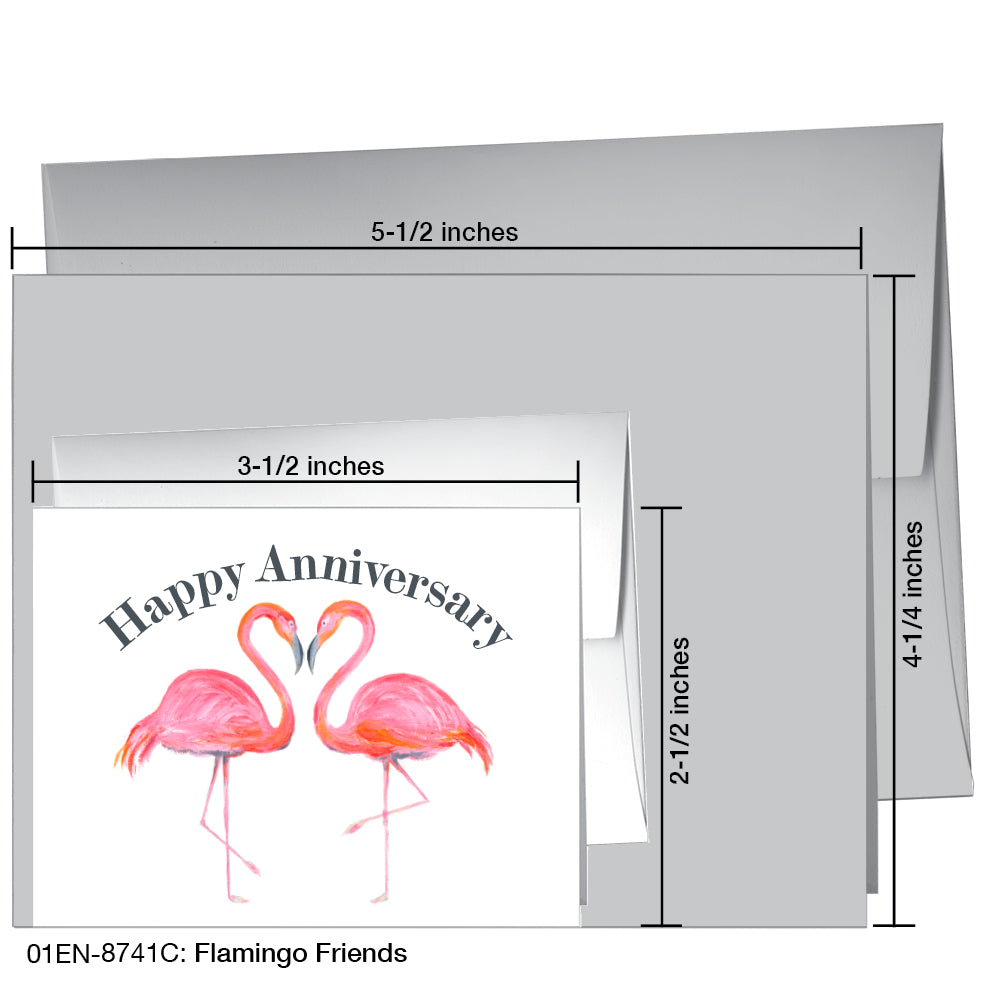 Flamingo Friends, Greeting Card (8741C)