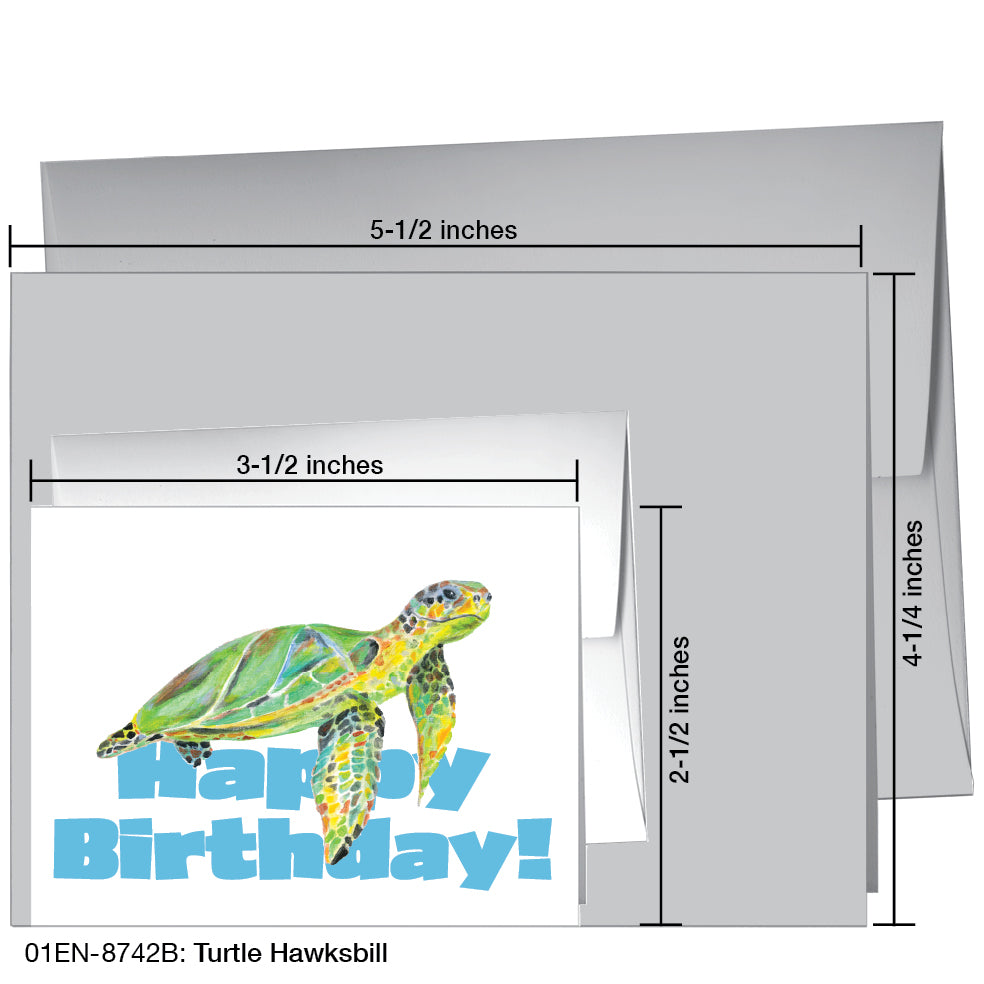 Turtle Hawksbill, Greeting Card (8742B)