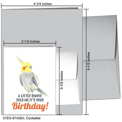 Cockatiel, Greeting Card (8745BA)