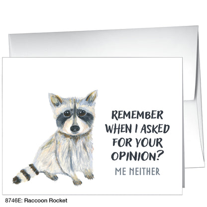 Raccoon Rocket, Greeting Card (8746E)