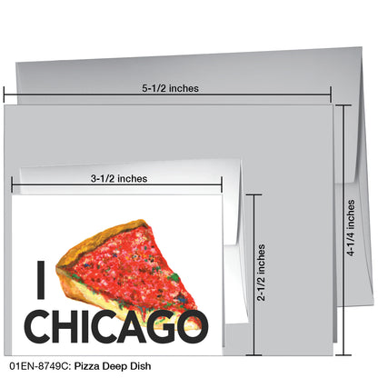 Pizza Deep Dish, Greeting Card (8749C)