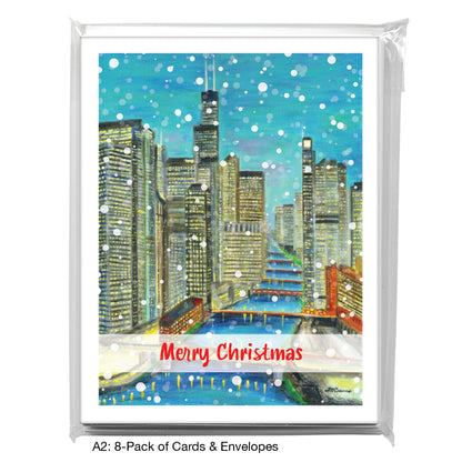 Night Bridges, Chicago, Greeting Card (8752E)