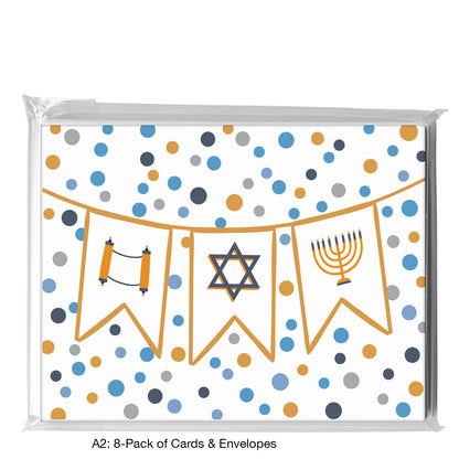 Flags of Hanukkah, Greeting Card (8755A)