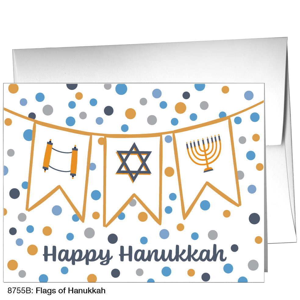 Flags of Hanukkah, Greeting Card (8755B)