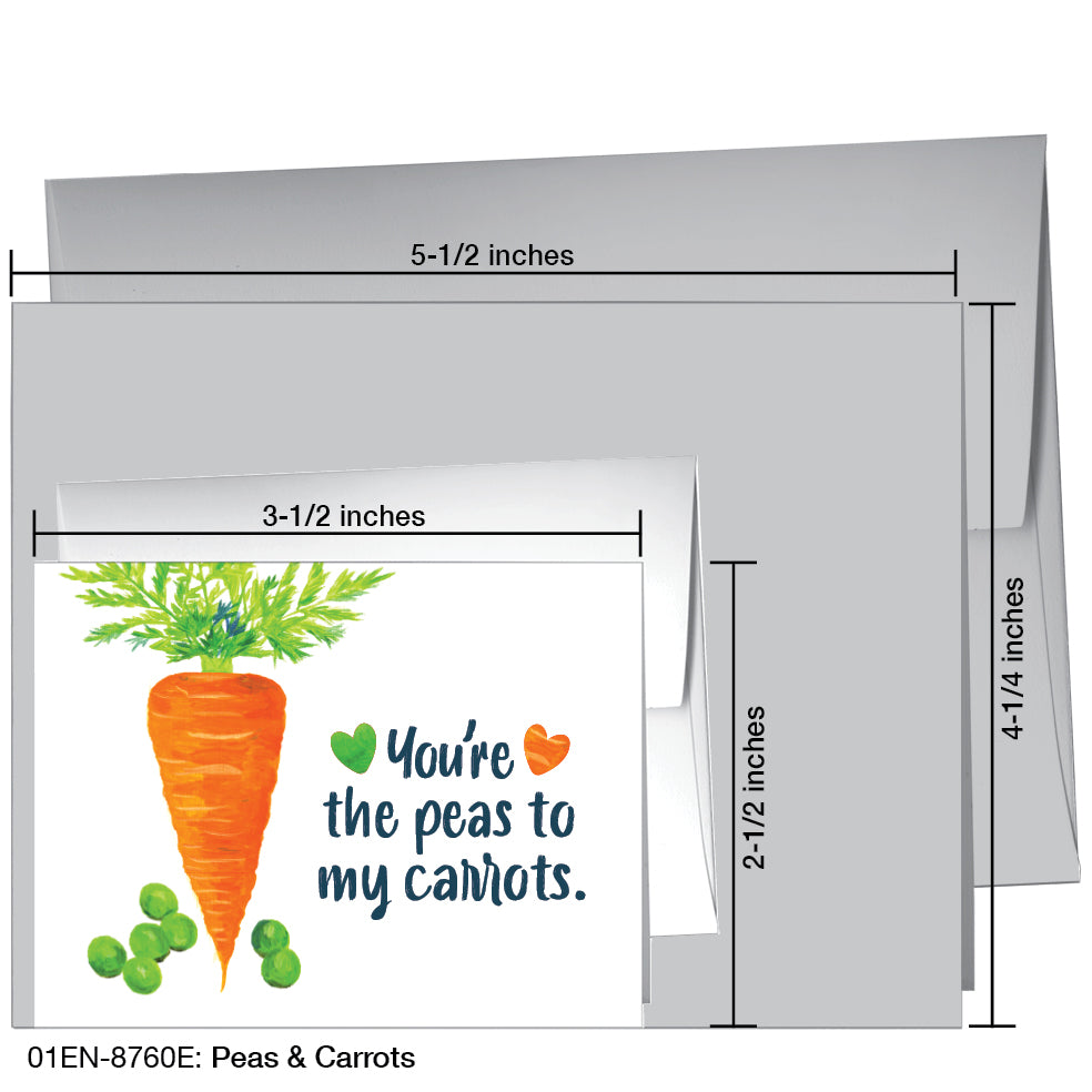 Peas & Carrots, Greeting Card (8760E)