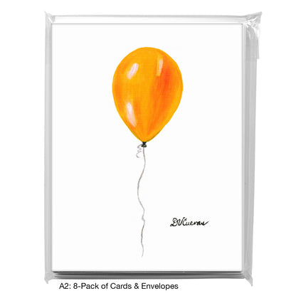 Balloon  Orange, Greeting Card (8765A)