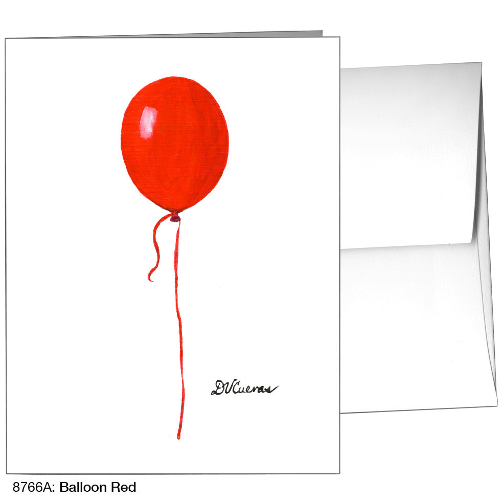 Balloon  Red, Greeting Card (8766A)