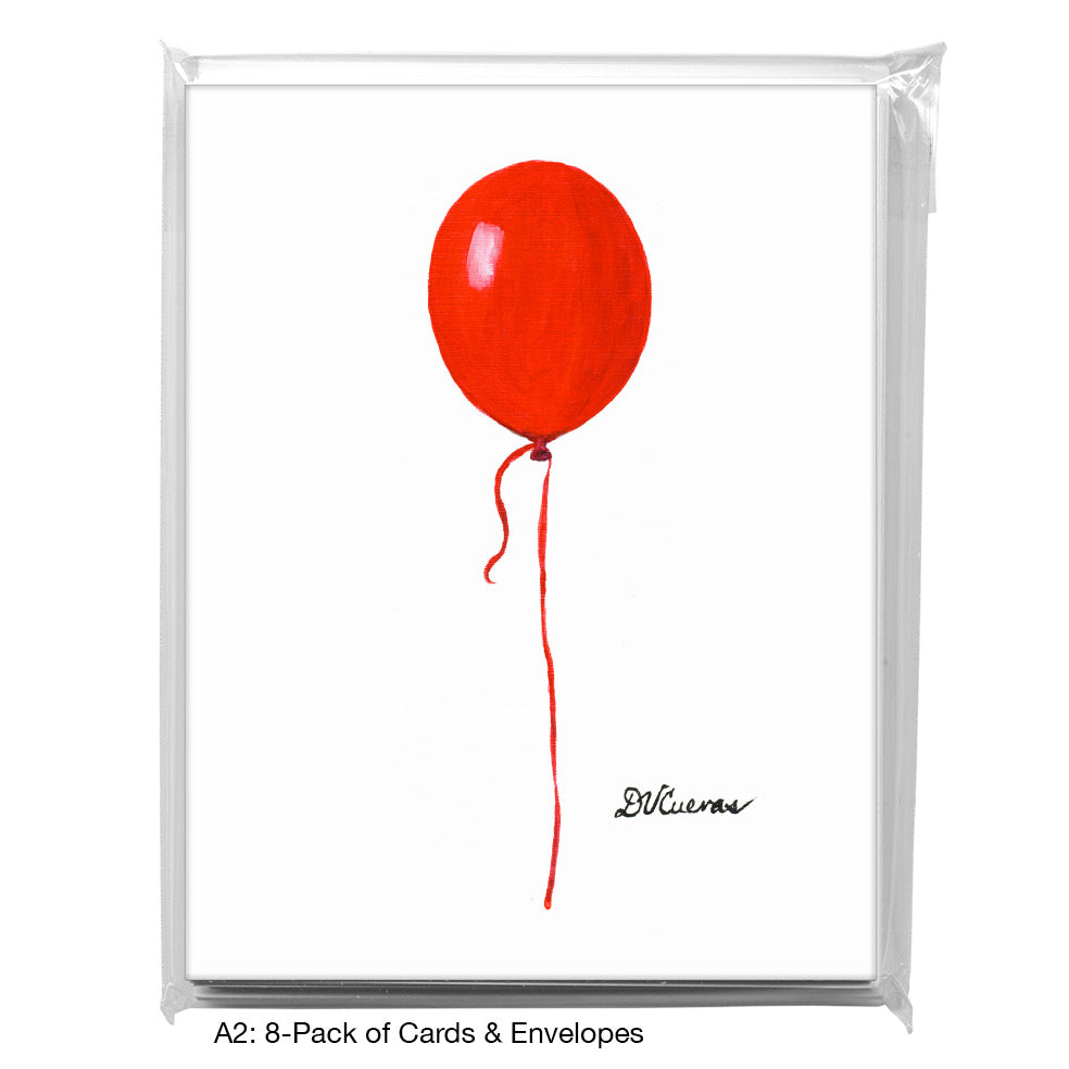 Balloon  Red, Greeting Card (8766A)