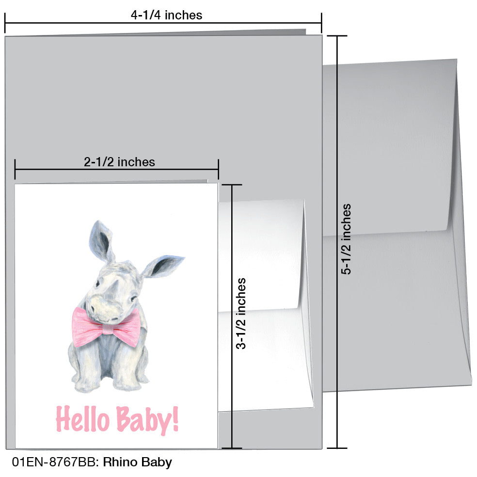 Rhino Baby, Greeting Card (8767BB)