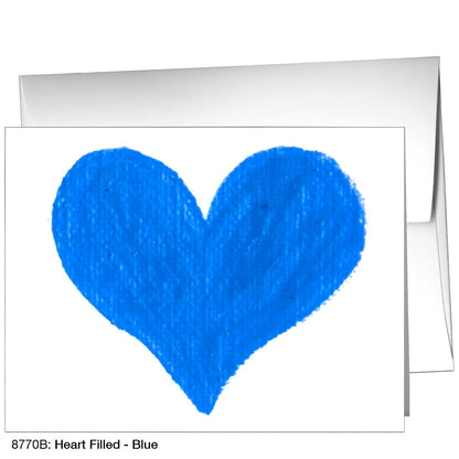 Heart Filled - Blue, Greeting Card (8770B)