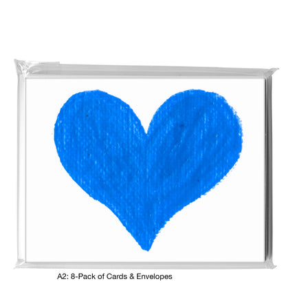 Heart Filled - Blue, Greeting Card (8770B)