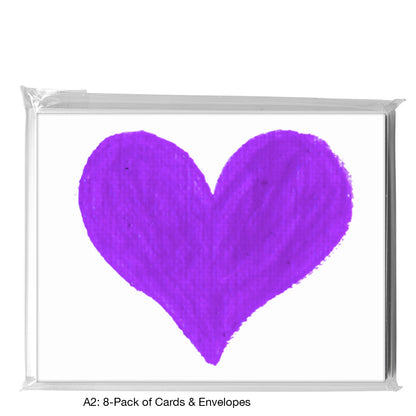 Heart Filled - Purple, Greeting Card (8771A)