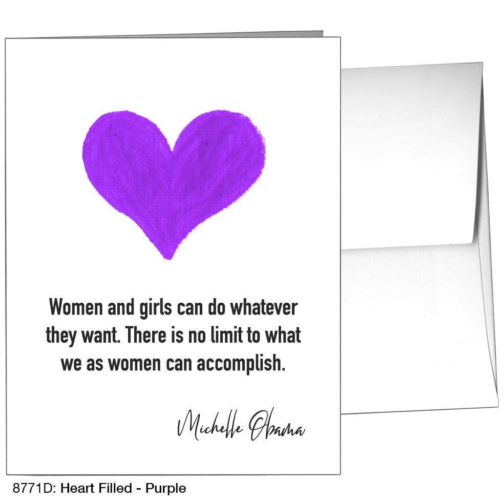 Heart Filled - Purple, Greeting Card (8771D)