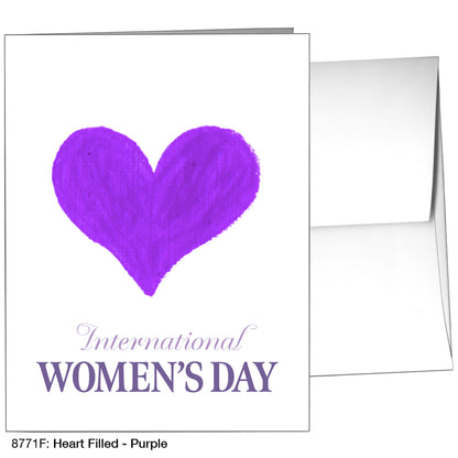 Heart Filled - Purple, Greeting Card (8771F)