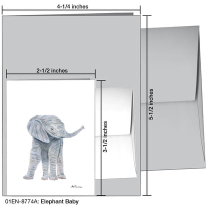 Elephant Baby, Greeting Card (8774A)