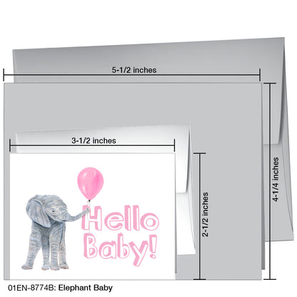 Elephant Baby, Greeting Card (8774B)