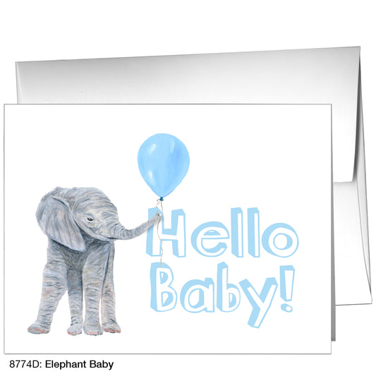 Elephant Baby, Greeting Card (8774D)