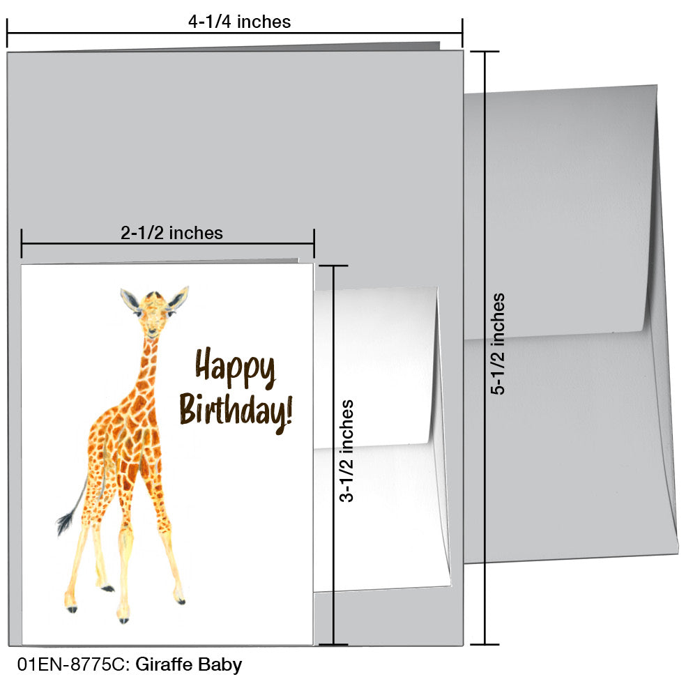 Giraffe Baby, Greeting Card (8775C)