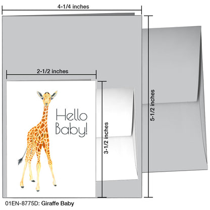 Giraffe Baby, Greeting Card (8775D)