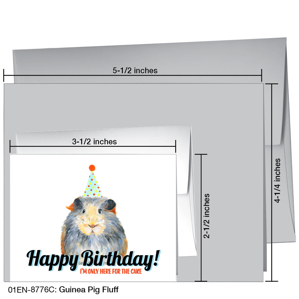 Guinea Pig Fluff, Greeting Card (8776C)