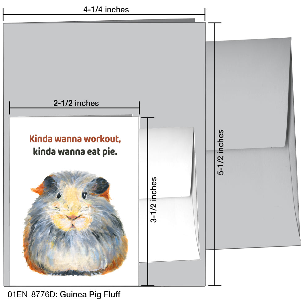 Guinea Pig Fluff, Greeting Card (8776D)