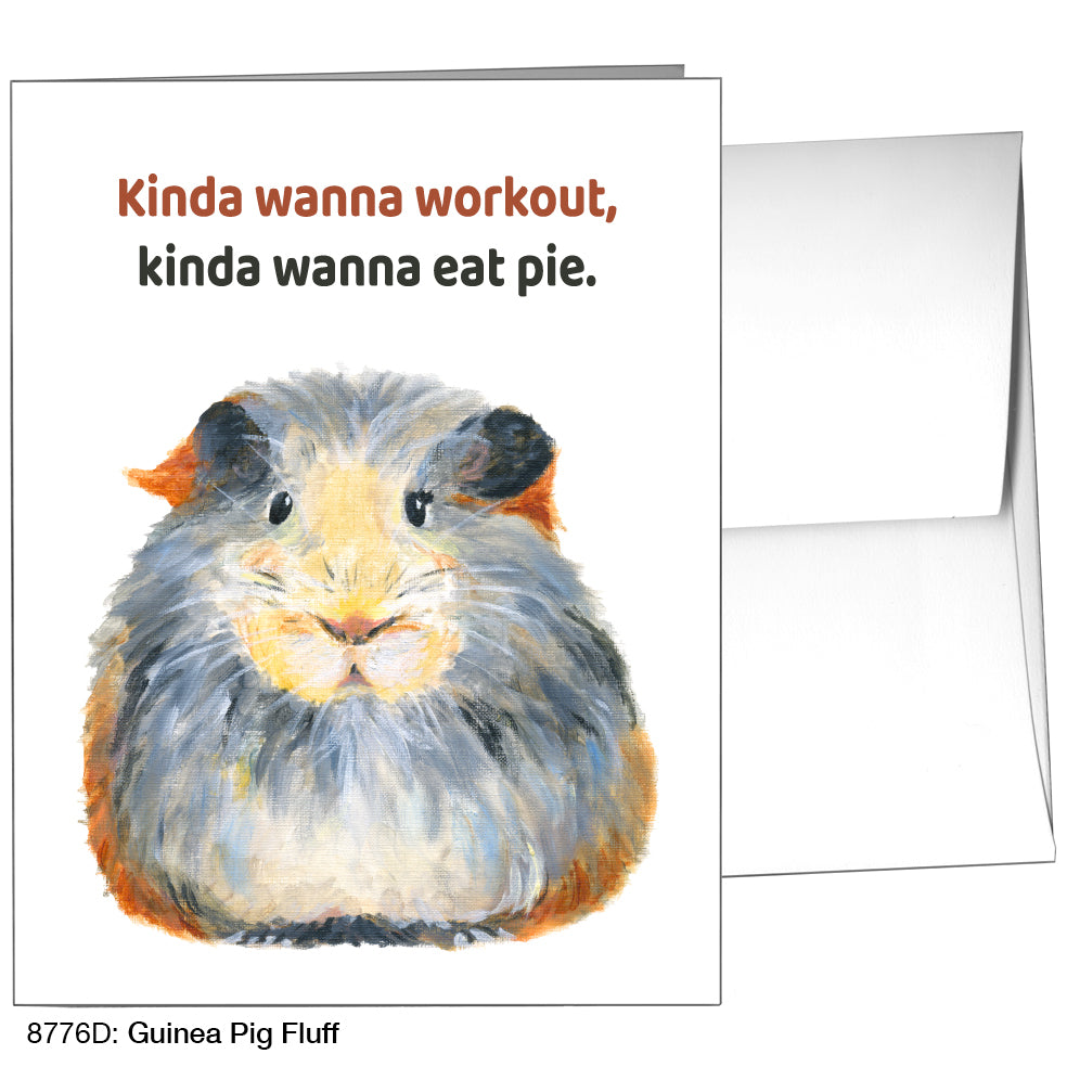 Guinea Pig Fluff, Greeting Card (8776D)