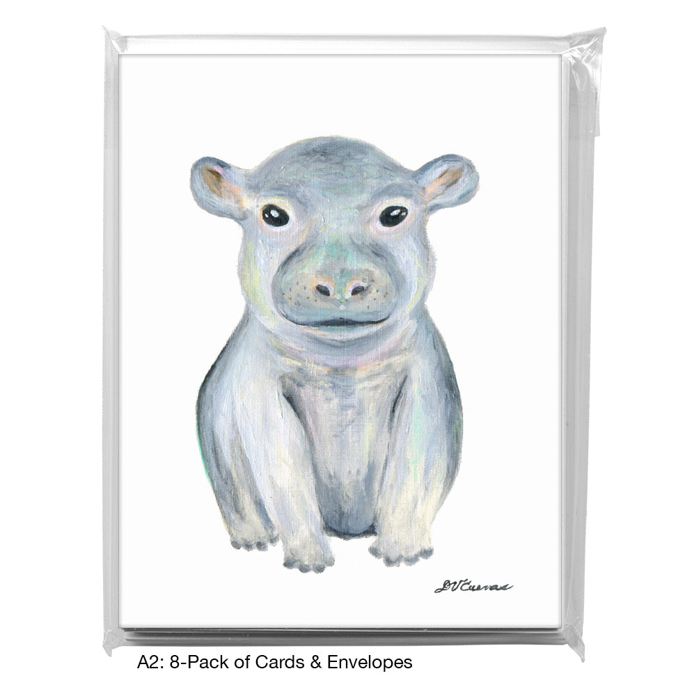 Hippopotamus  Baby, Greeting Card (8777A)