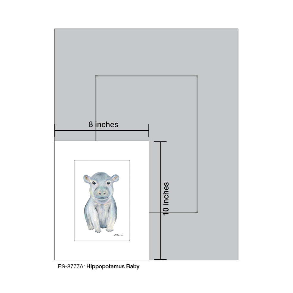 Hippopotamus Baby, Print (#8777A)