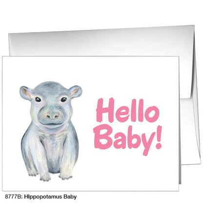 Hippopotamus  Baby, Greeting Card (8777B)