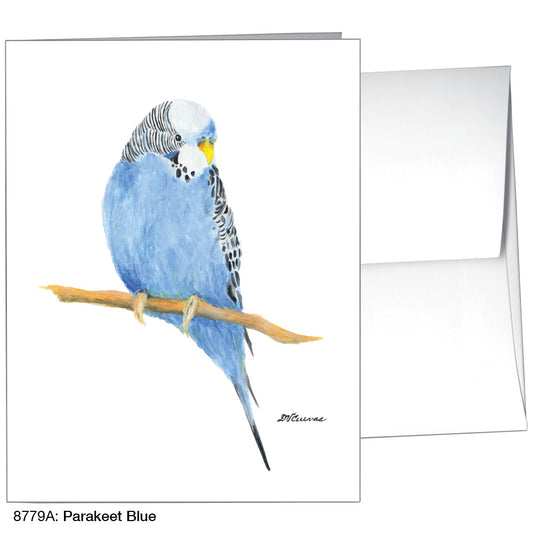 Parakeet Blue, Greeting Card (8779A)