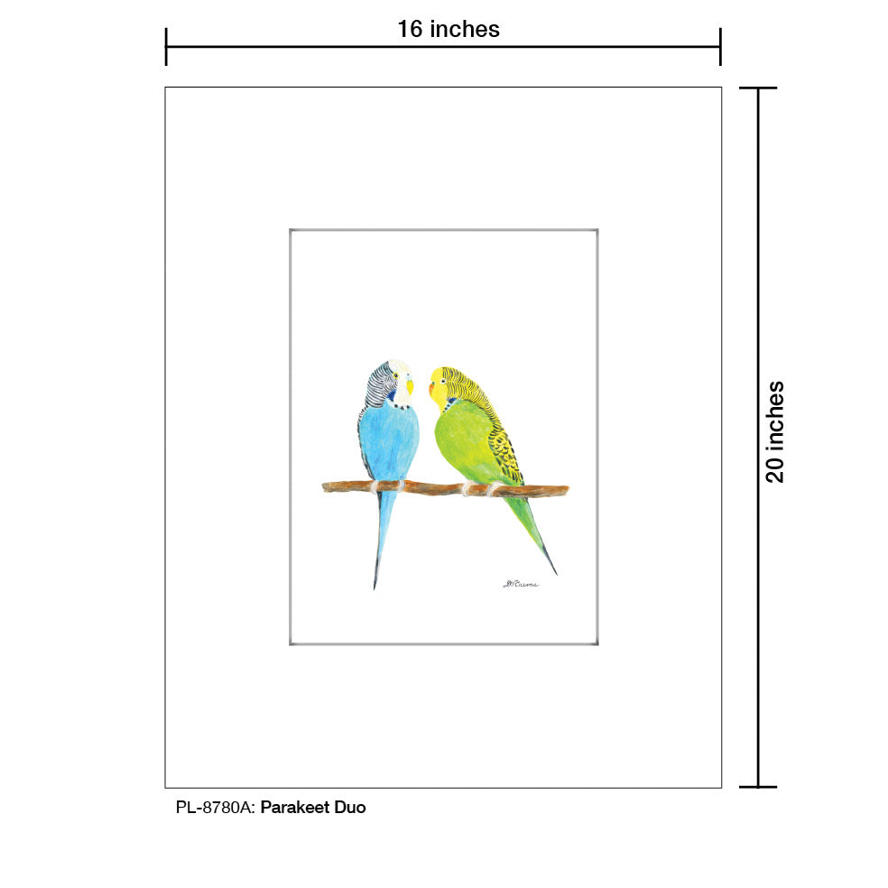 Parakeet Duo, Print (#878A)